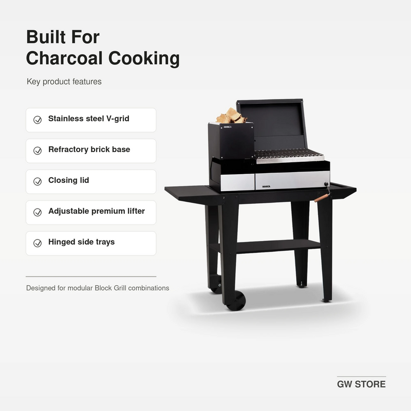 Bosca Block Puelo Freestanding Charcoal Grill | GW STORE