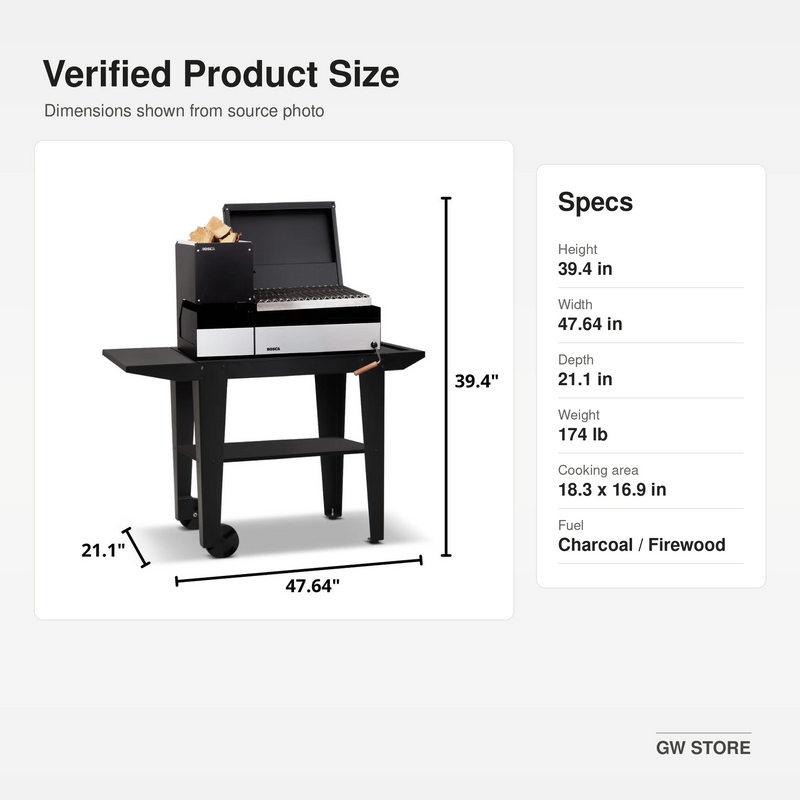 Bosca Block Puelo Freestanding Charcoal Grill | GW STORE