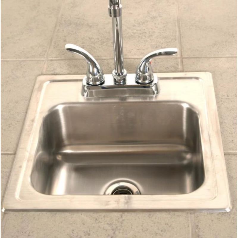 Lion Premium Grills Bar Sink w/ Faucet 15" x 15"