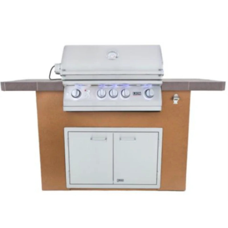 Lion Premium Grills Prominent Q 36 3/4" x 72" in Stucco