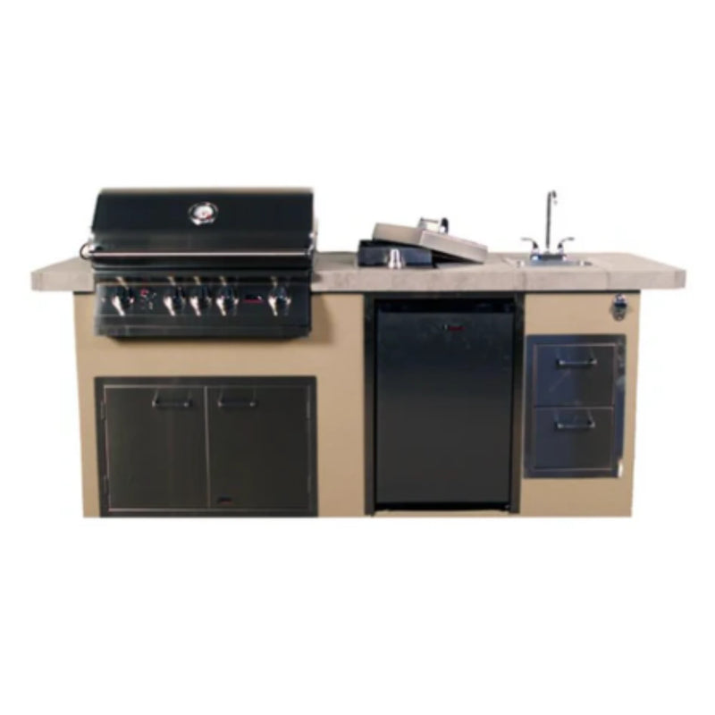 Lion Premium Grills Resort Q 27 1/4" x 96 1/2" in Stucco