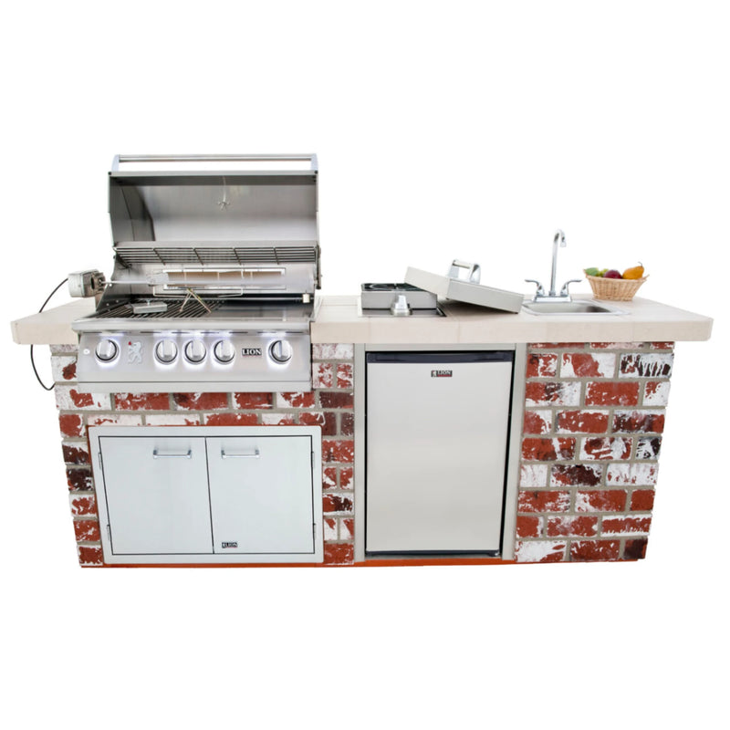 Lion Premium Grills Premium Q 36 3/4" x 96 1/2" in Rock or Brick