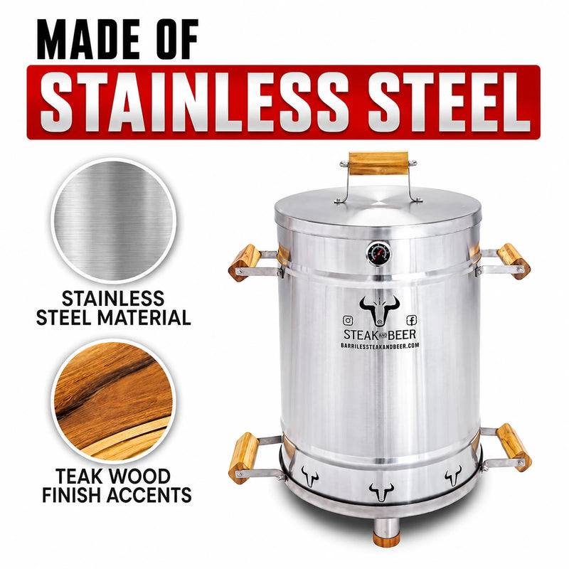 Small Roasting Barrel 5–6 kg (10–12 lb) – INOX Line | GW STORE