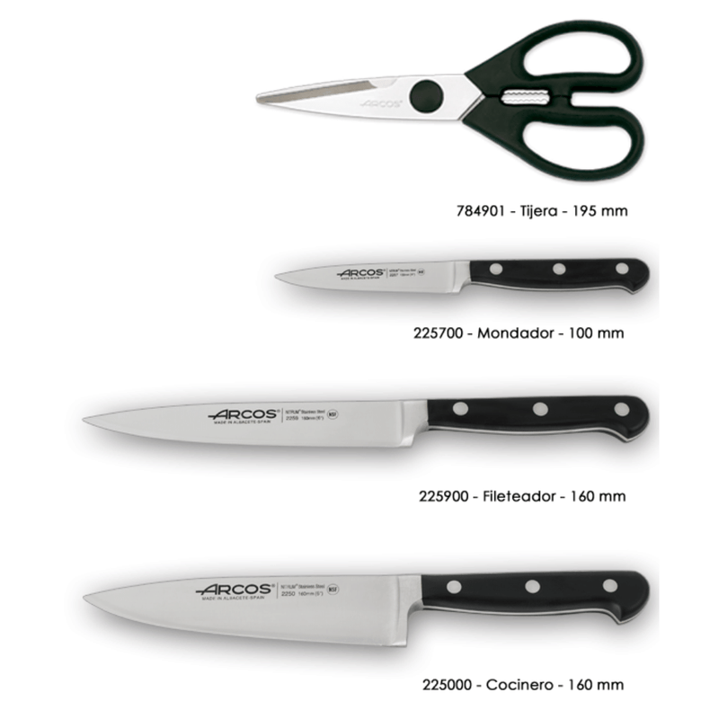 Arcos Opera Series 5pcs Block Knife Set