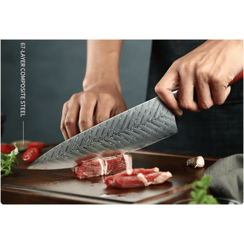 Luxury Damascus Chef Knife VG10 Japanese Damascus Steel - Limited Edition Rosewood