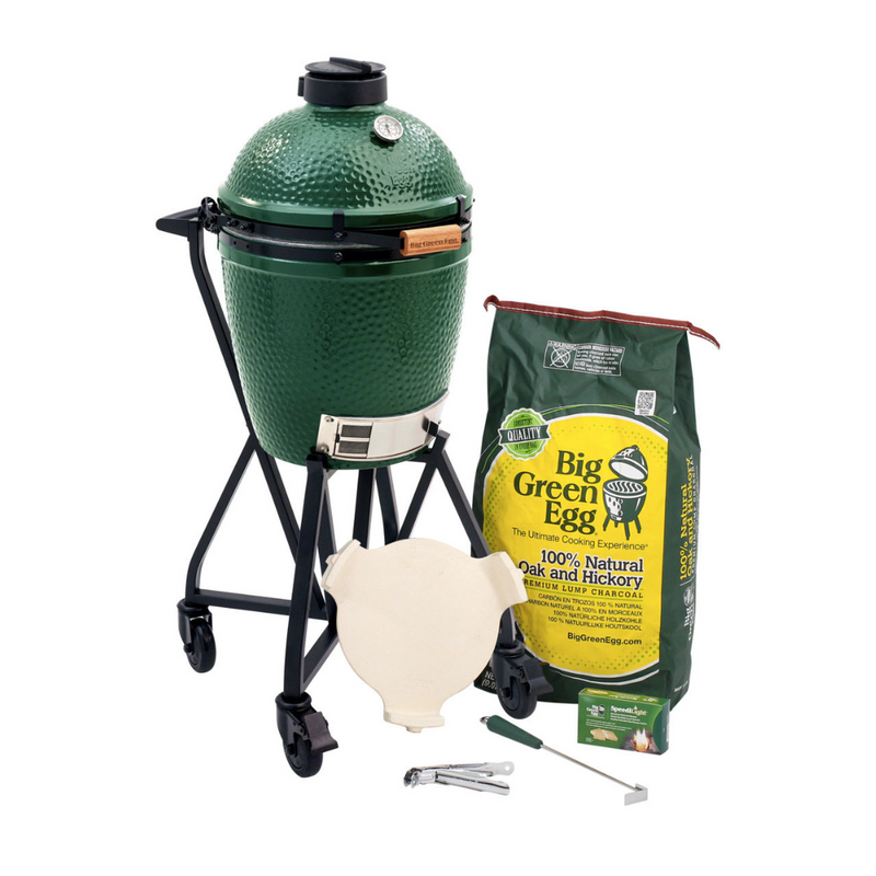 Big Green Egg Medium Charcoal Grill in intEGGrated Nest & Handler Package