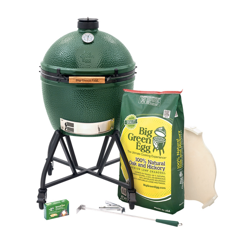 Big Green Egg XLarge Charcoal Grill in intEGGrated Nest & Handler Package