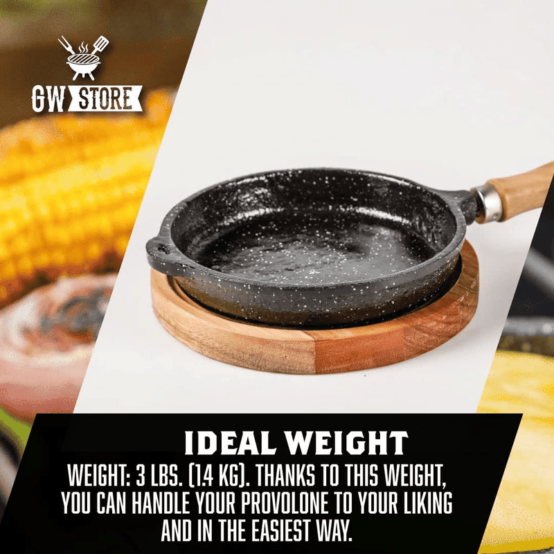 6" Cast Iron Provolone Skillet - Argentine Style