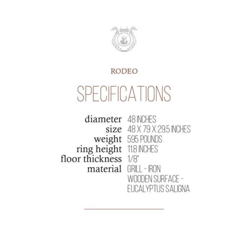 Fogues TX Rodeo Open Fire Argentine Wood and Charcoal Grill