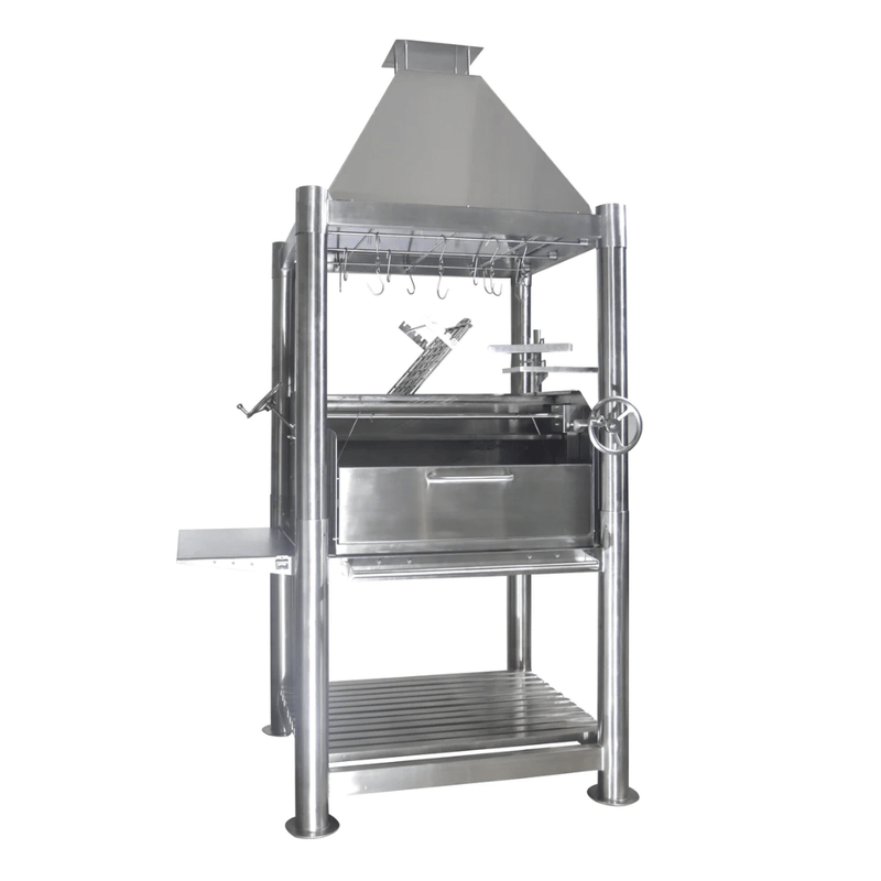 Tagwood BBQ02SS Premium Freestanding Santa Maria Argentine Grill Stainless Steel - "The Beast"