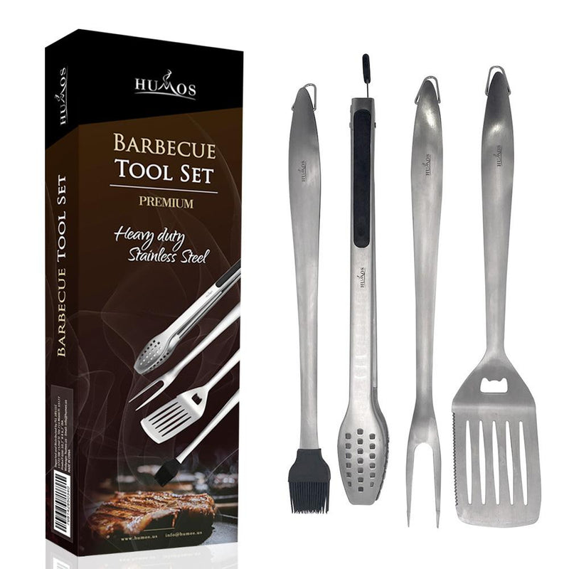 Humos Premium BBQ Tool Set 4 Pcs Stainless Steel