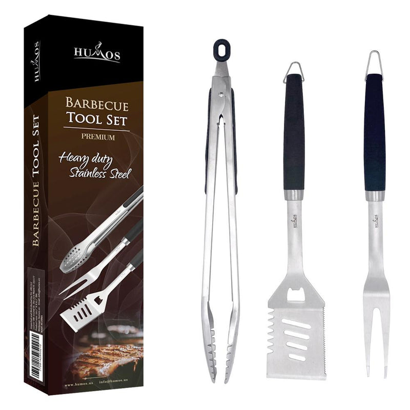 Humos Premium BBQ Tool Set 3 Pcs Stainless Steel