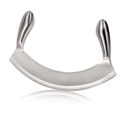 8.5'' STAINLESS STEEL MEZZALUNA KNIFE PIZZA CUTTER GW STORE