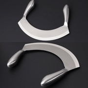 8.5'' STAINLESS STEEL MEZZALUNA KNIFE PIZZA CUTTER GW STORE