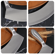 8.5'' STAINLESS STEEL MEZZALUNA KNIFE PIZZA CUTTER GW STORE