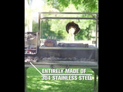 Tagwood BBQ03SS Freestanding Santa Maria Argentine Grill With 6" Casters | GW STORE