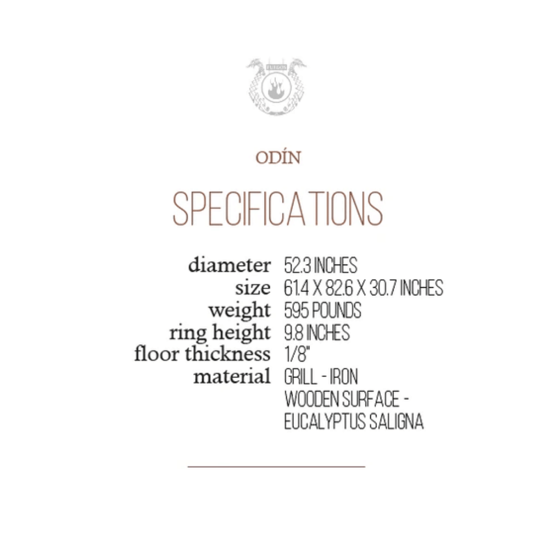 Fogues TX Odin PRO Open Fire Argentine Wood and Charcoal Grill